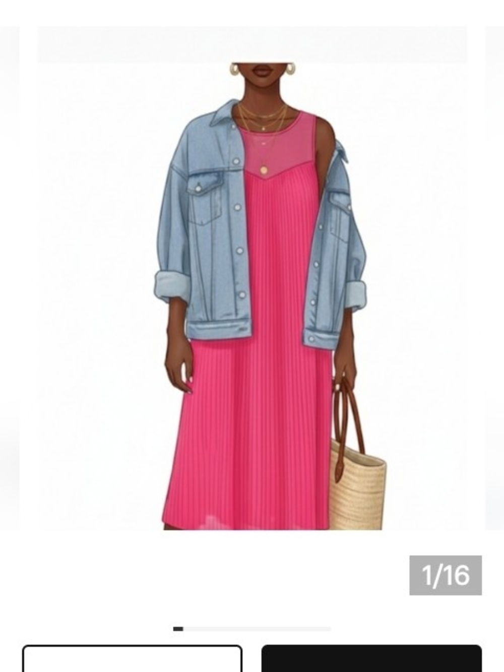 Mauve Sleeveless Pleated Dress in Hot Pink